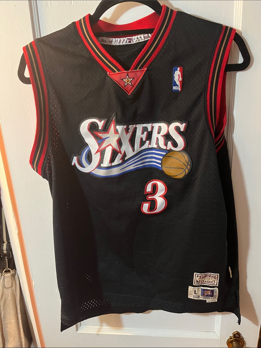 Iverson Sixers #3 Hardwood Classics Jersey
